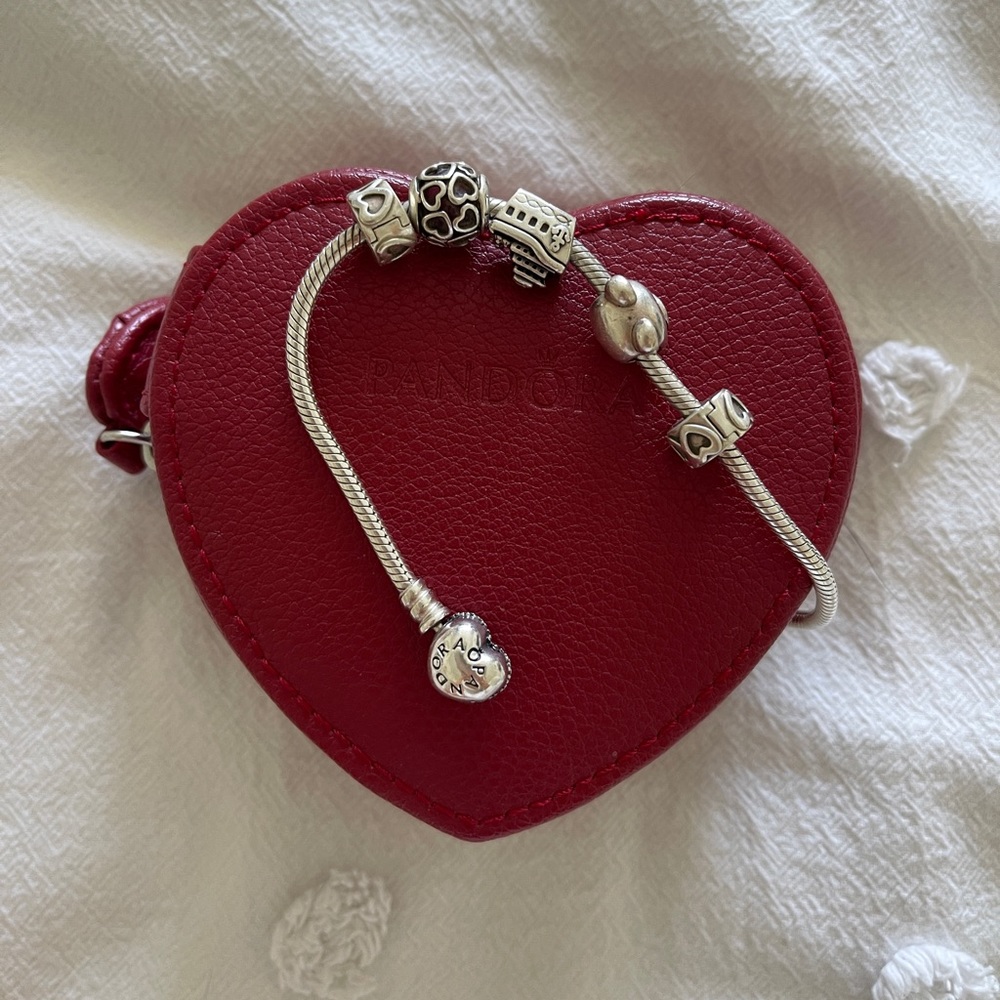 Pandora bracelet with cute charms